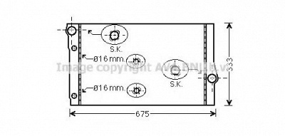 AVA QUALITY COOLING bw2410 -  Радиатор, охлаждение двигателя